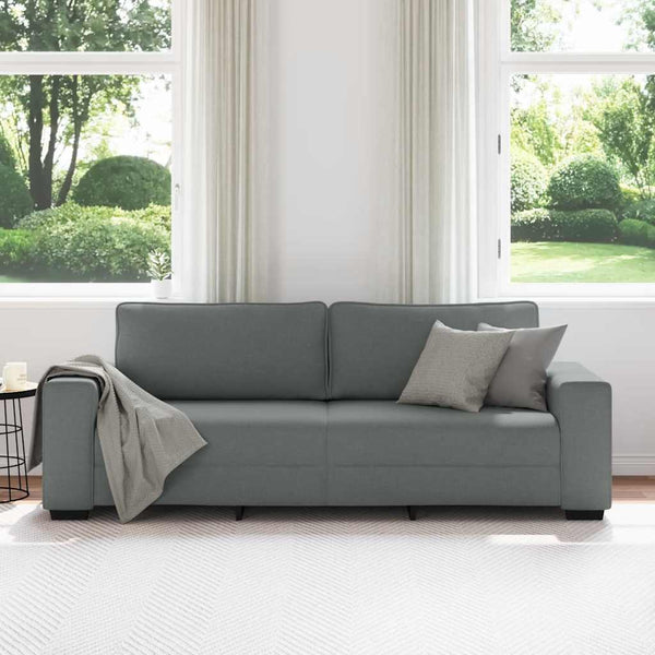 3-Sitzer Sofa Dunkelgrau Stoff