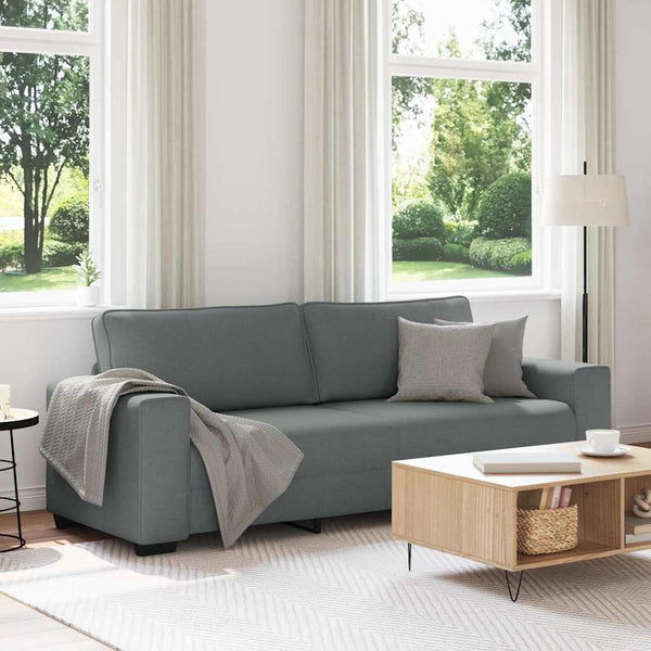3-Sitzer Sofa Dunkelgrau Stoff