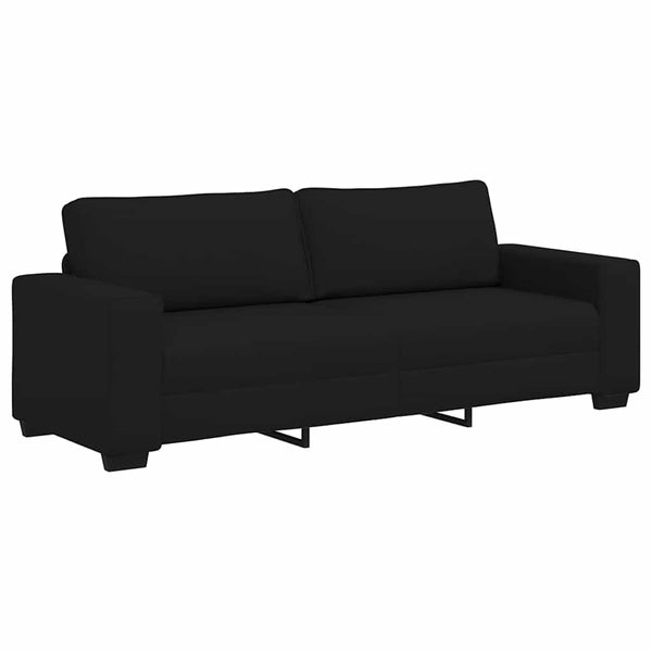 Schwarzes 3-Sitzer Sofa Stoff 220 cm