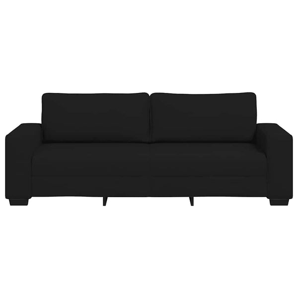 Schwarzes 3-Sitzer Sofa Stoff 220 cm