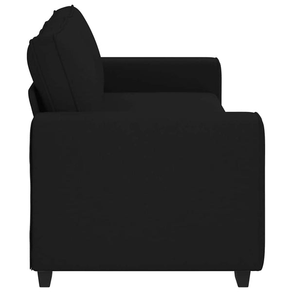 Schwarzes 3-Sitzer Sofa Stoff 220 cm
