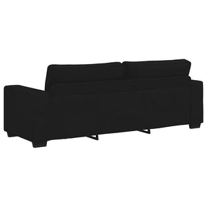 Schwarzes 3-Sitzer Sofa Stoff 220 cm