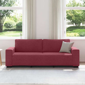 vidaXL Canapé 3 places rouge bordeaux 220x77x82 cm Tissu