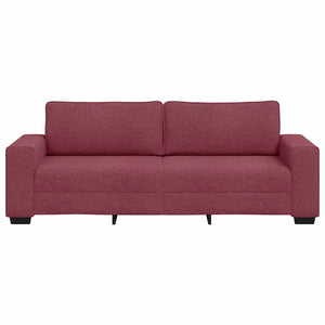 vidaXL Canapé 3 places rouge bordeaux 220x77x82 cm Tissu