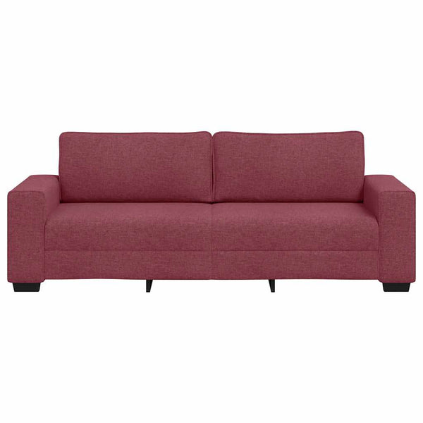 vidaXL Canapé 3 places rouge bordeaux 220x77x82 cm Tissu