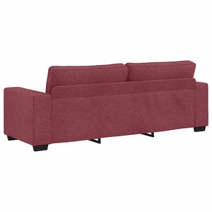 vidaXL Canapé 3 places rouge bordeaux 220x77x82 cm Tissu