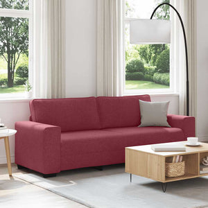 vidaXL Canapé 3 places rouge bordeaux 220x77x82 cm Tissu