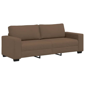 3-Sitzer Sofa Braun Stoff 220 cm
