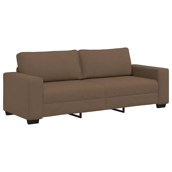 3-Sitzer Sofa Braun Stoff 220 cm