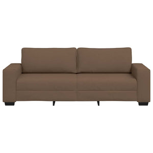 3-Sitzer Sofa Braun Stoff 220 cm