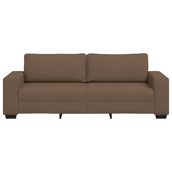 3-Sitzer Sofa Braun Stoff 220 cm