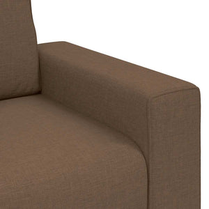 3-Sitzer Sofa Braun Stoff 220 cm
