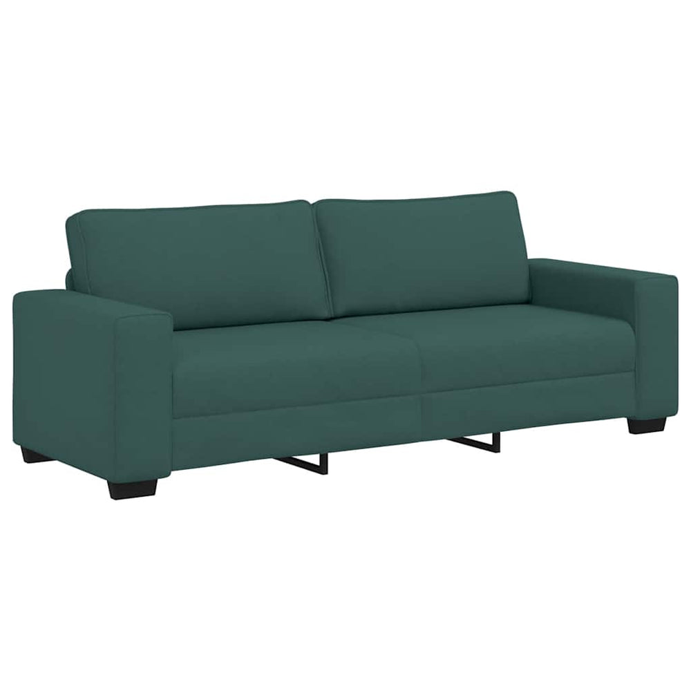 vidaXL Canapé 3 places vert foncé 220x77x82 cm Tissu