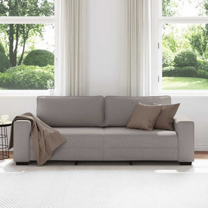 vidaXL Canapé 3 places taupe 220x77x82 cm tissu