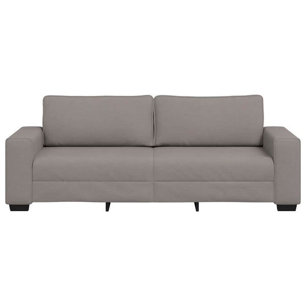 vidaXL Canapé 3 places taupe 220x77x82 cm tissu