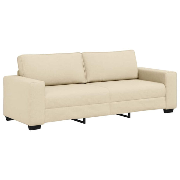 vidaXL Canapé à 3 places crème 220x77x82 cm Tissu