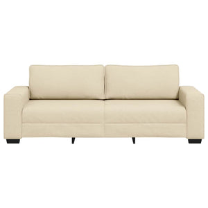 vidaXL Canapé à 3 places crème 220x77x82 cm Tissu