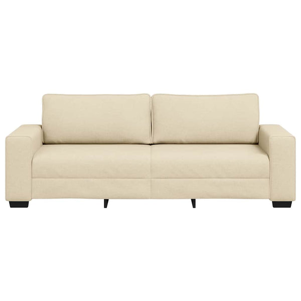 vidaXL Canapé à 3 places crème 220x77x82 cm Tissu