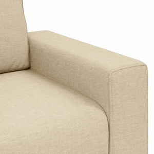 vidaXL Canapé à 3 places crème 220x77x82 cm Tissu