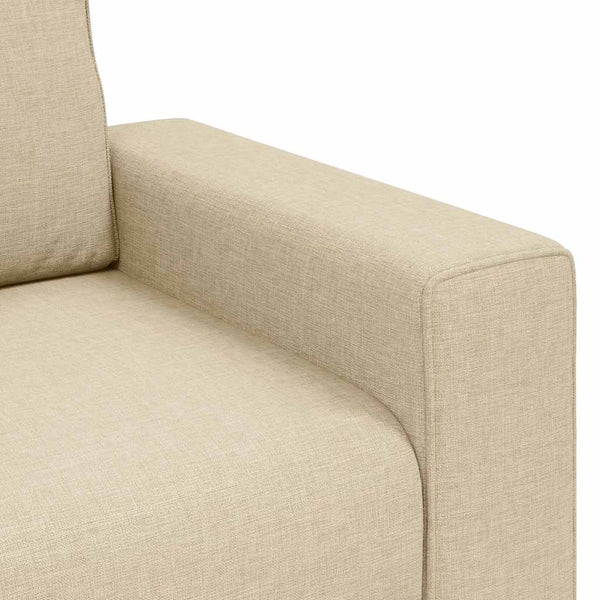 vidaXL Canapé à 3 places crème 220x77x82 cm Tissu