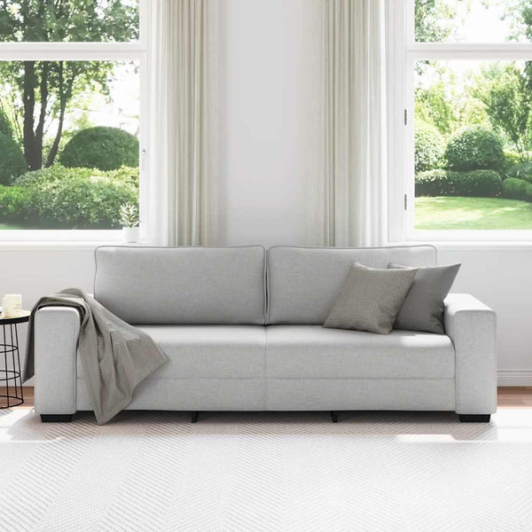 vidaXL Canapé 3 places gris nuage 220x77x82 cm tissu