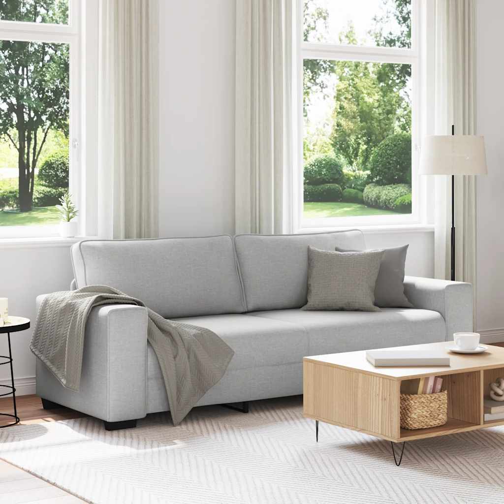 vidaXL Canapé 3 places gris nuage 220x77x82 cm tissu