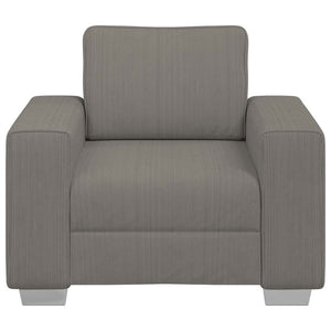Sessel Hellgrau Cordstoff 100 cm