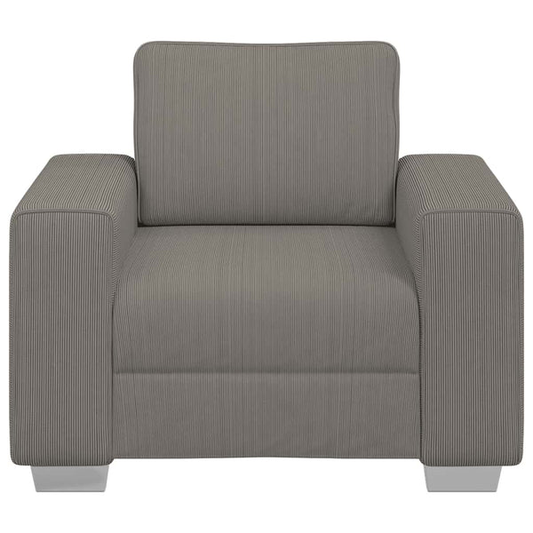 Sessel Hellgrau Cordstoff 100 cm