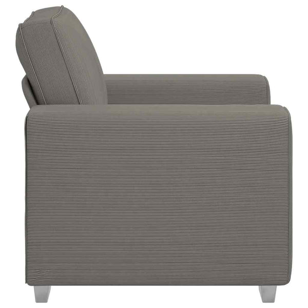 Sessel Hellgrau Cordstoff 100 cm