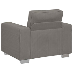 Sessel Hellgrau Cordstoff 100 cm