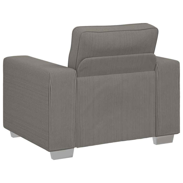 Sessel Hellgrau Cordstoff 100 cm