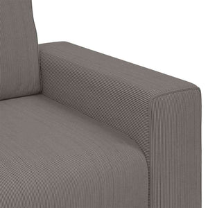 Sessel Hellgrau Cordstoff 100 cm