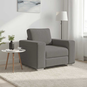 Sessel Hellgrau Cordstoff 100 cm