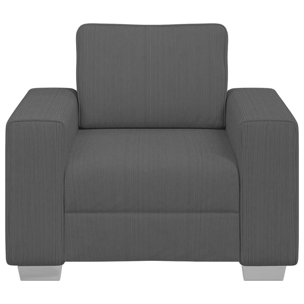 vidaXL Fauteuil gris foncé 100x77x82 cm Tissu corduroy