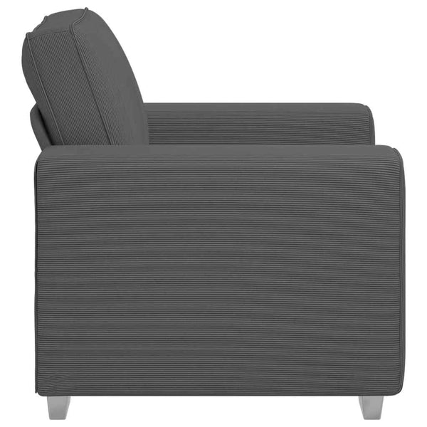 vidaXL Fauteuil gris foncé 100x77x82 cm Tissu corduroy