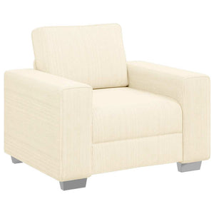 Sessel Creme Cordstoff 100x77x82 cm