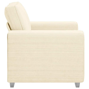 Sessel Creme Cordstoff 100x77x82 cm