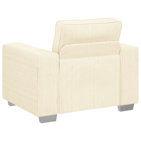 Sessel Creme Cordstoff 100x77x82 cm