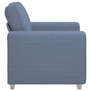 Blauer Cord Sessel 100 cm