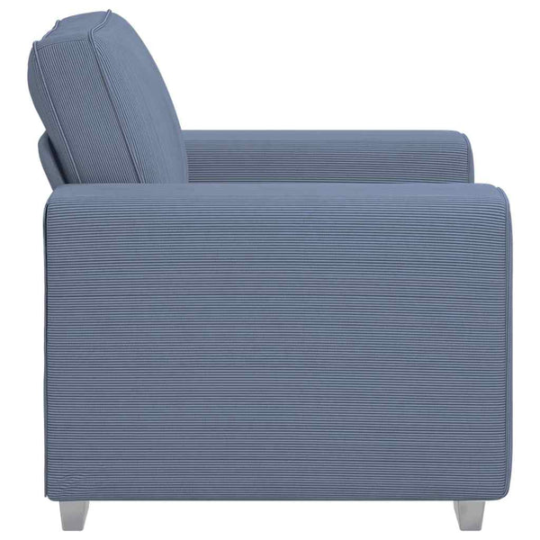 Blauer Cord Sessel 100 cm
