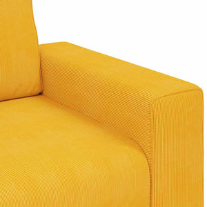 Hellgelber Cord Sessel 100 cm