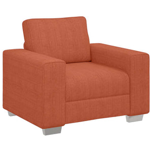 Sessel Rot Orange Cordstoff 100 cm
