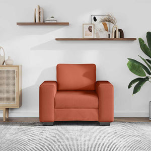 Sessel Rot Orange Cordstoff 100 cm