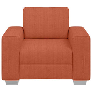Sessel Rot Orange Cordstoff 100 cm