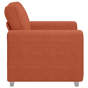 Sessel Rot Orange Cordstoff 100 cm