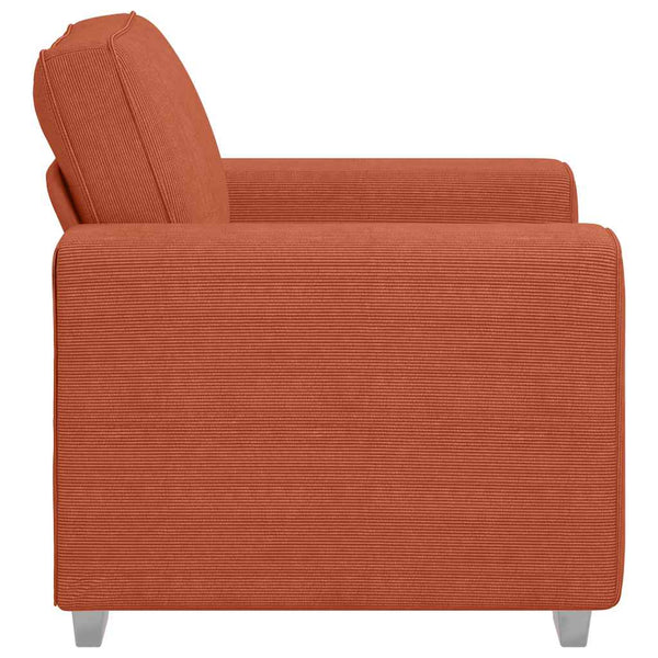 Sessel Rot Orange Cordstoff 100 cm