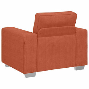 Sessel Rot Orange Cordstoff 100 cm