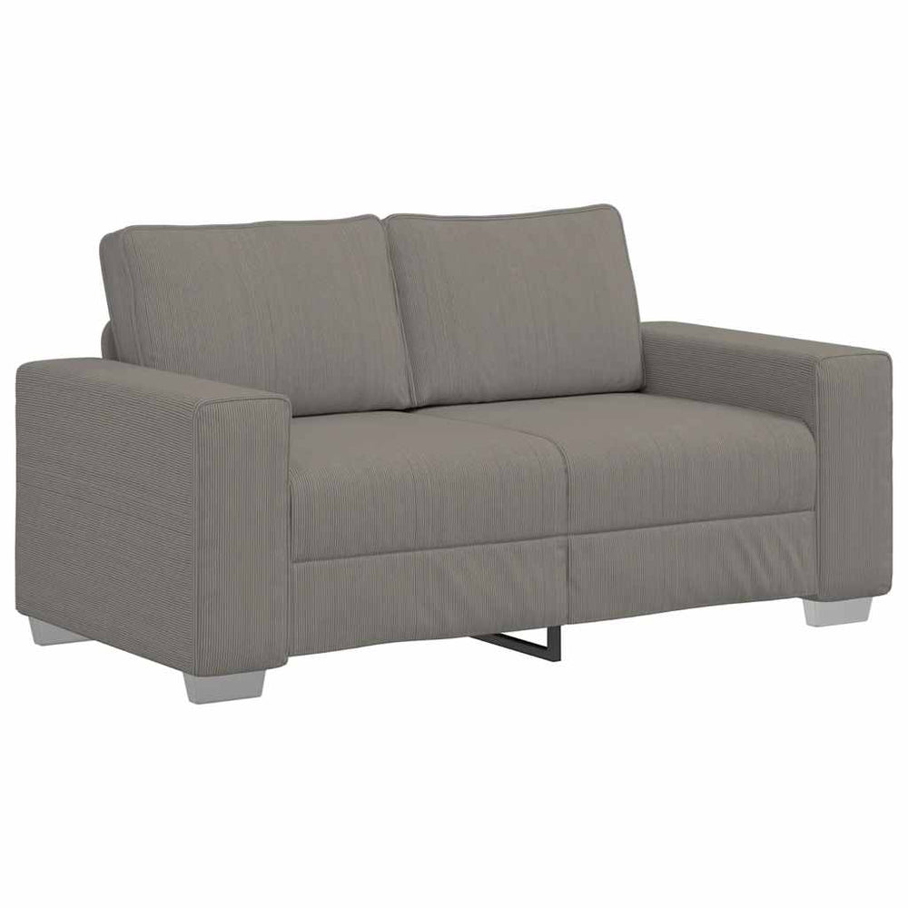 vidaXL Canapé à 2 places gris clair 160x77x82 cm Tissu corduroy