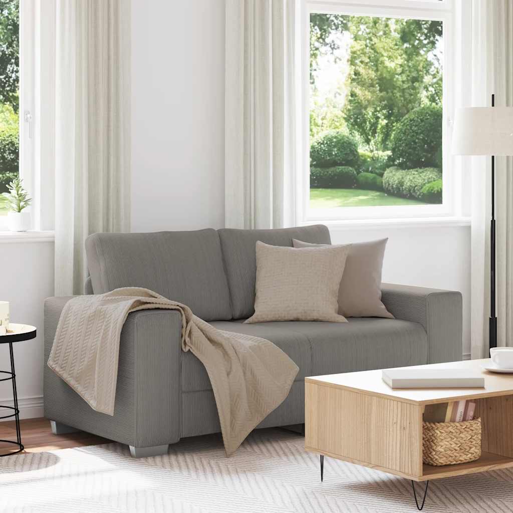 Helles Cord Zweisitzer Sofa