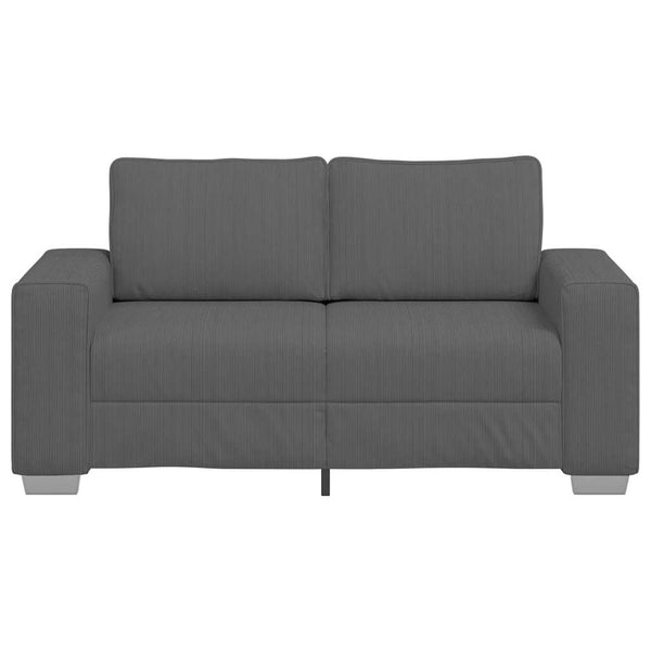 Dunkelgraues Cord Zweisitzer Sofa 160 cm